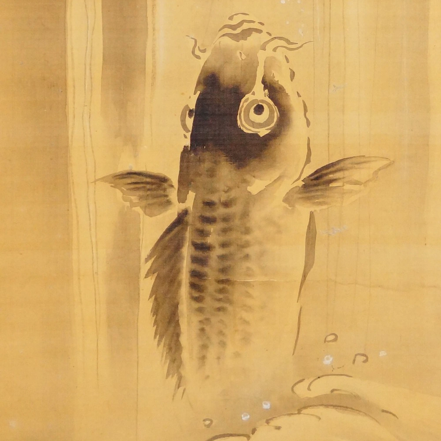 Aufstieg des Koi Kakemono von Kano Masuyoshi Doichi Motiv Nahaufnahme Vorschau