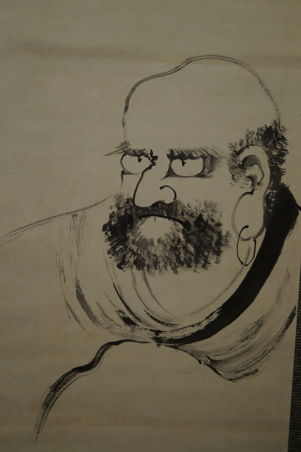 Bodhidharma mit durchdringendem Blick Motiv Nahaufnahme