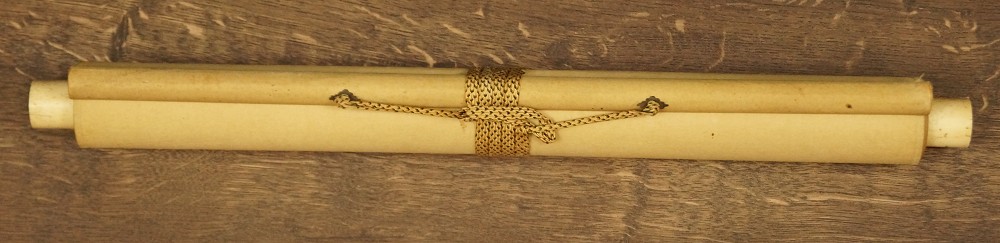 Bodhidharma Kakemono zusammengerollt