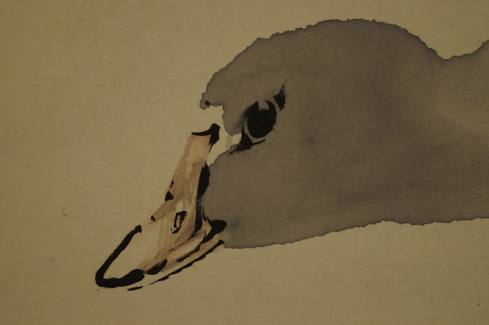 Oie sauvage par Goto Koho gros plan du motif 2