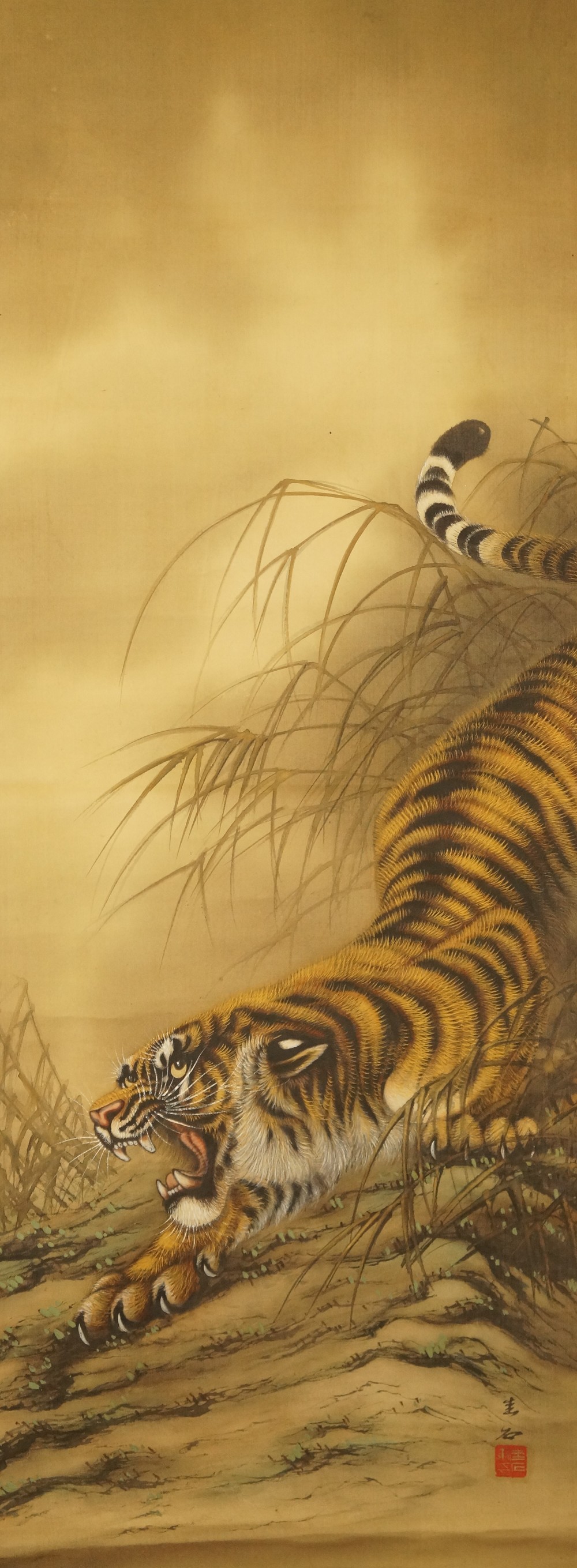 Tiger Kakemono Gesamtmotiv ohne Rahmung