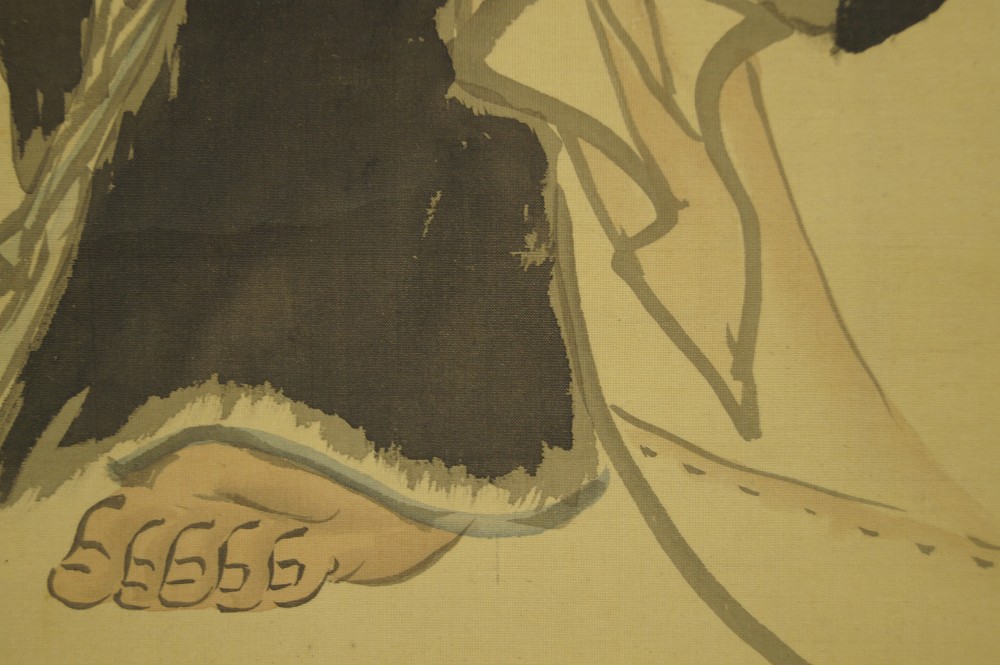 Hotei Rollbild Hotei-Motiv Nahaufnahme 5