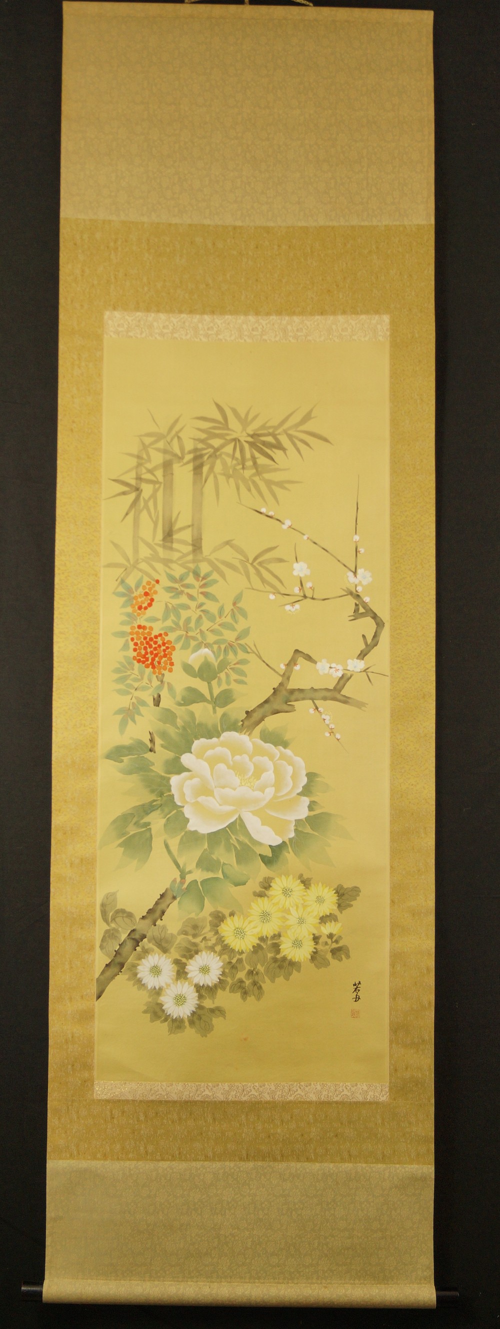 Fleurs rouleau suspendu vue d'ensemble