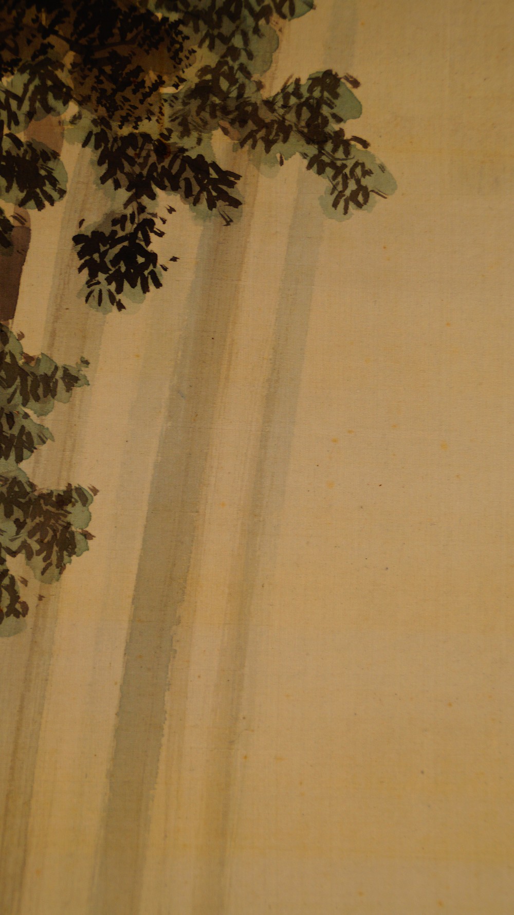 Weitere Nahaufnahme des Karpfens mit den durchscheinenden Flossen im Kakemono Karpfen unter dem Wasserfall von Takekawa Tomohiro
