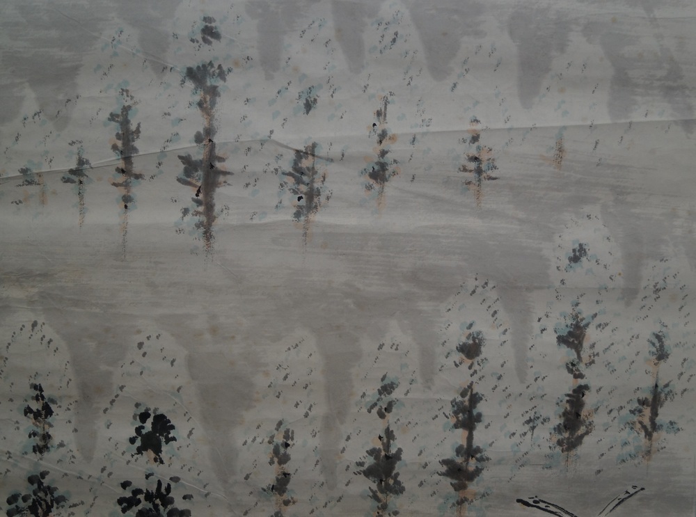 Winterlandschaft mit Berghuetten Nahaufnahme der schneebedeckten Nadelbaeume Landschaft Nahaufnahme 2