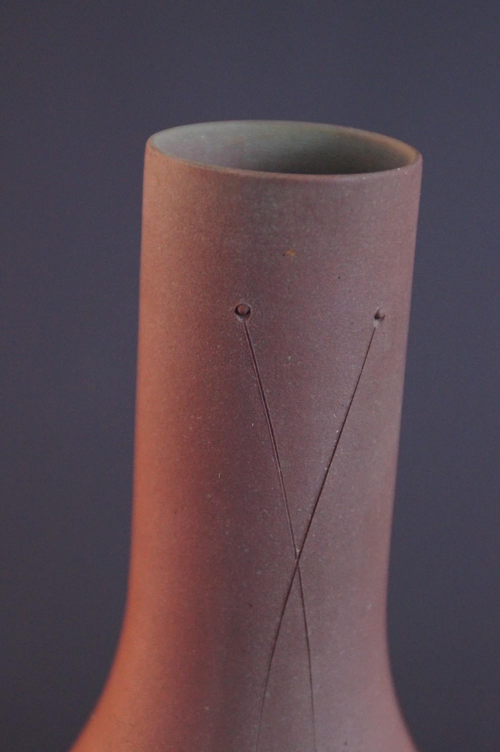 Kyo Vase von Masayuki Imai Halsansicht Nahaufnahme 1