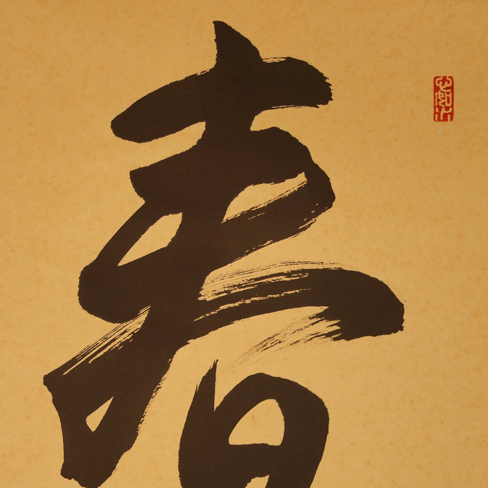 Calligraphy Spring Wind Motif Close-Up Preview