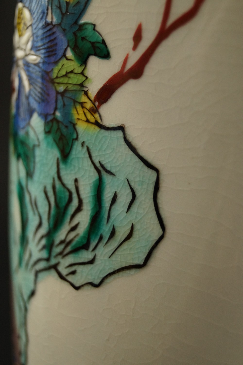 Vaso peonie primo piano smalto