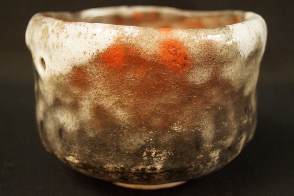 Raku Chawan von Jiho Ueyama Rueckansicht