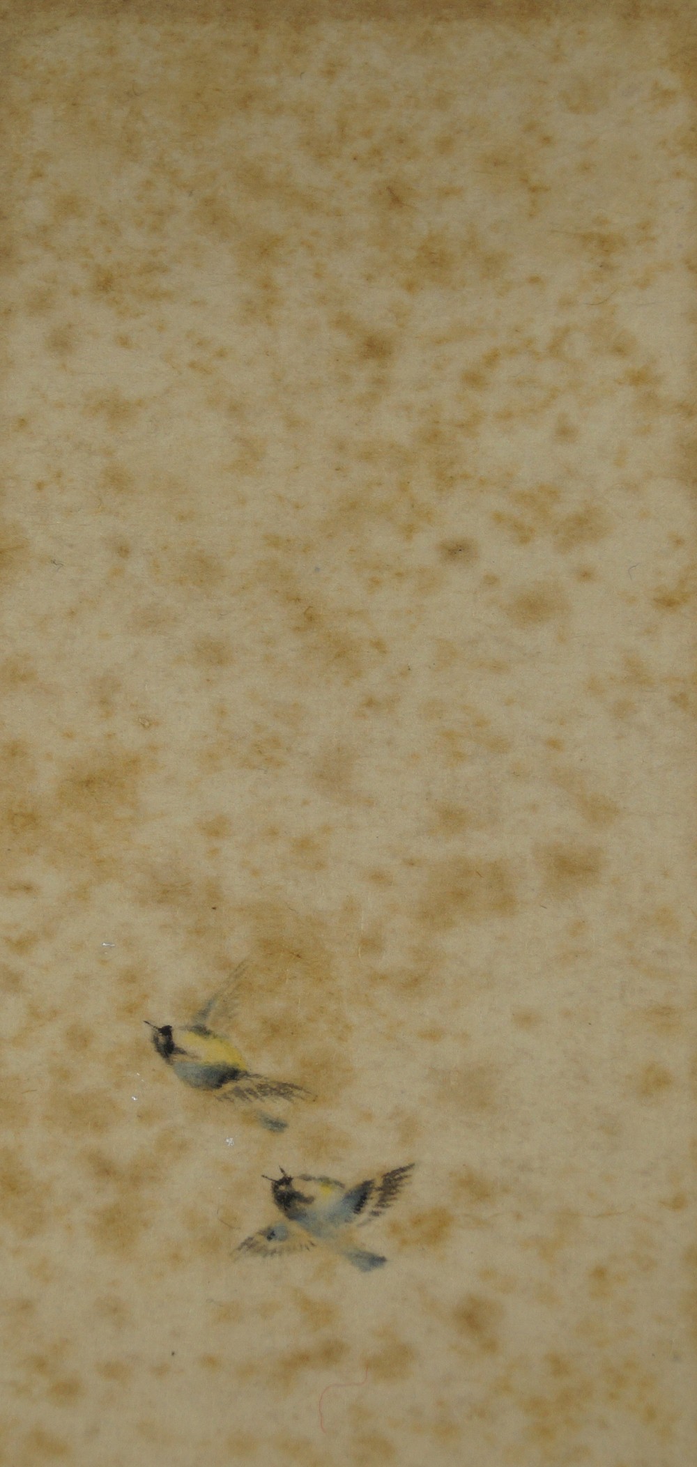 Japanisches Gemaelde Herbst Voegel Motiv Nahaufnahme