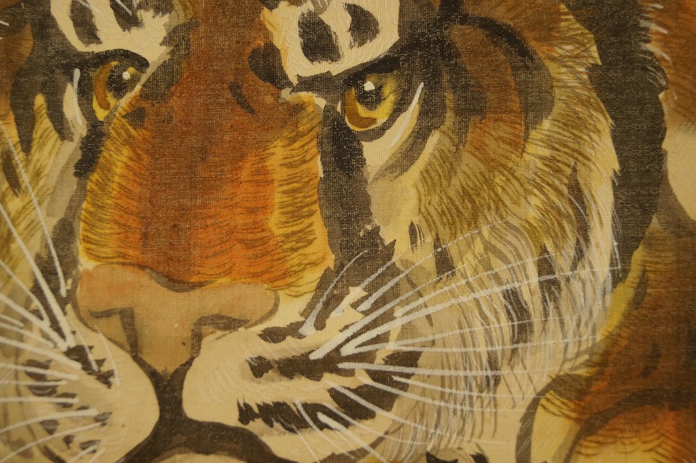Tiger Kakemono Pinselfuehrung Nahaufnahme 1