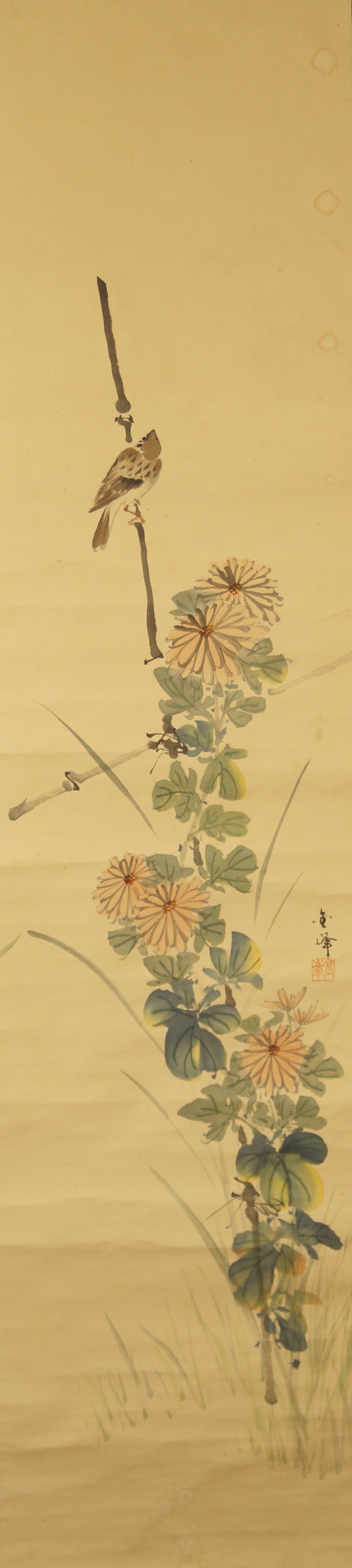 Moineau Kakemono Motif complet sans montage