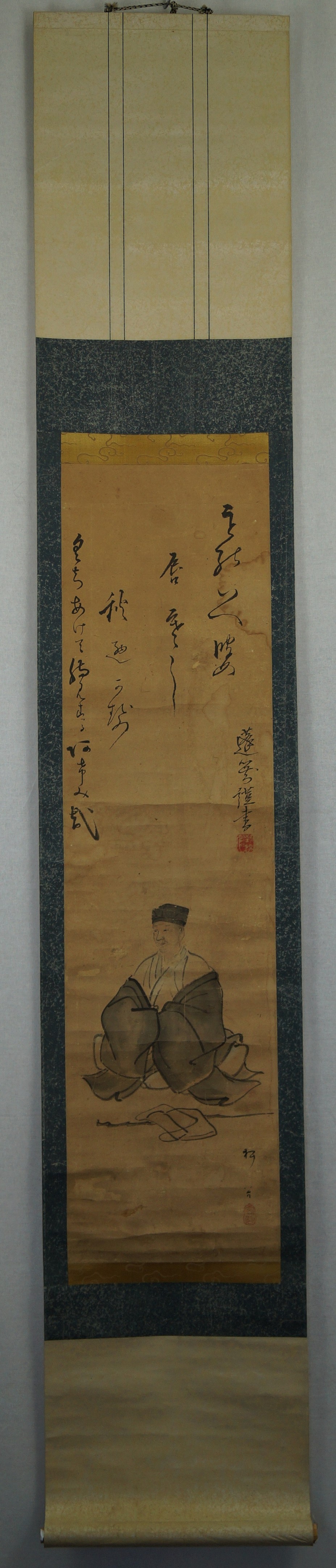 Alter Moench Kakemono Gesamtansicht Rollbild