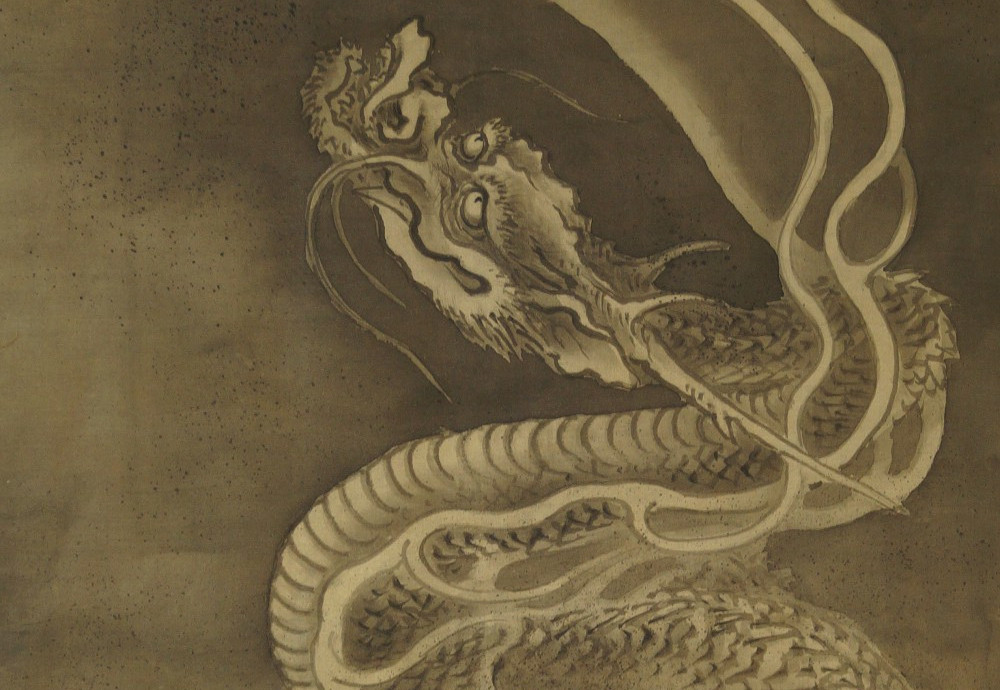 Drache in der traditionellen japanischen Kunst