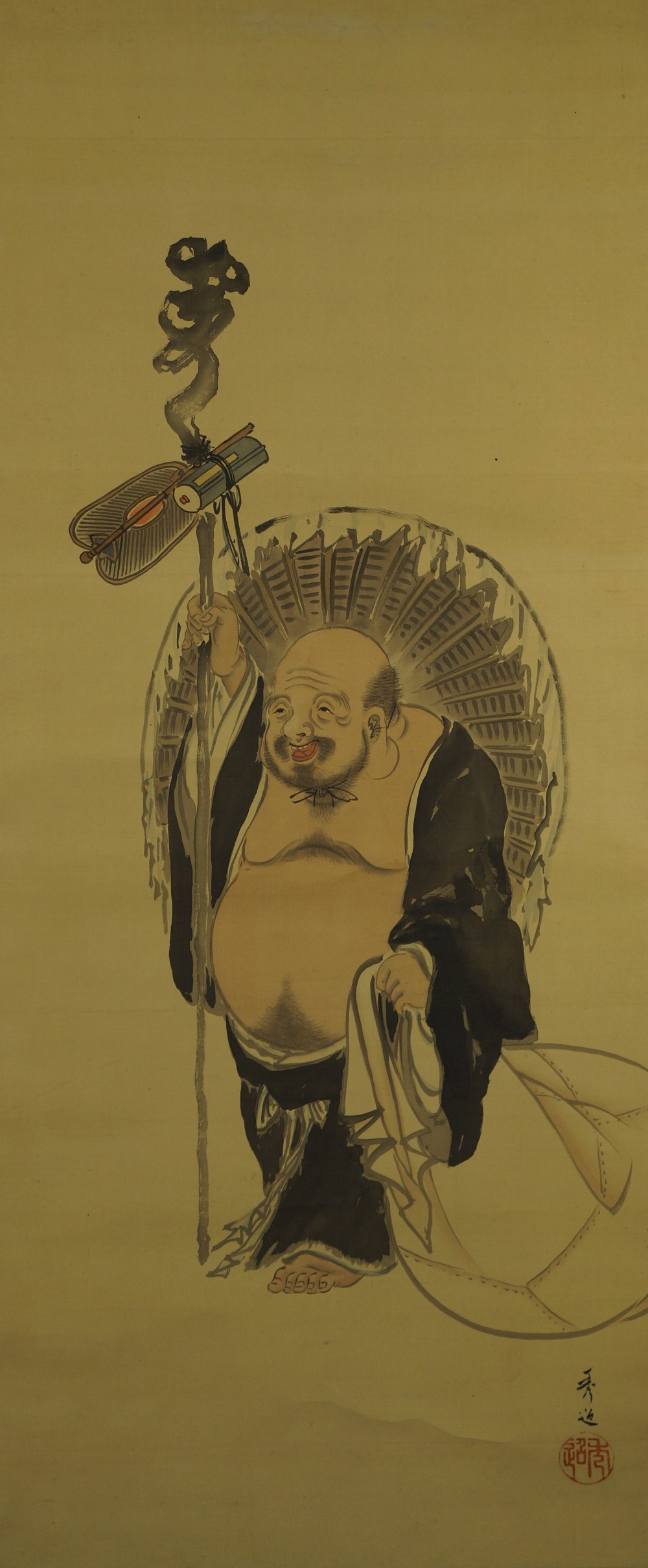 Hotei Rollbild Gesamtmotiv ohne Rahmung