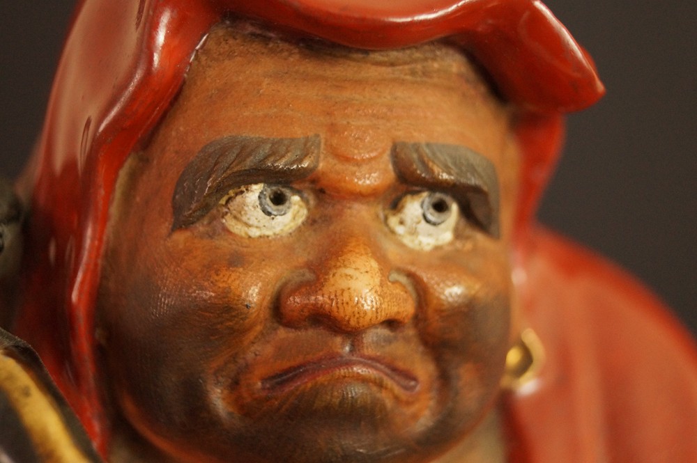 Bodhidharma Daruma Kutani-Figur Gesicht-Motiv Nahaufnahme 2
