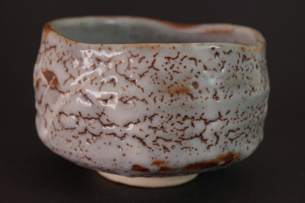Shino chawan par Shuzo Kato vue de face