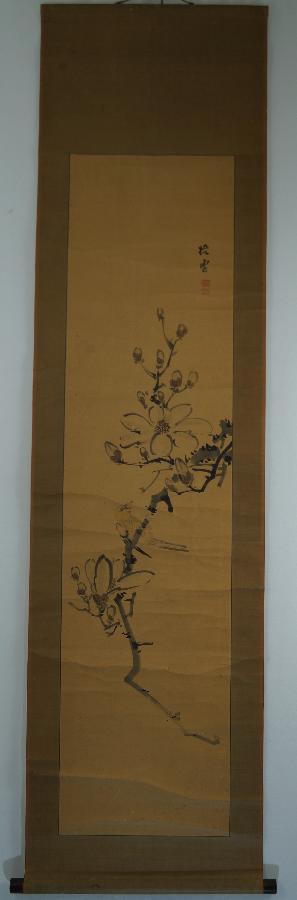 Kakemono Blumen Gesamtansicht Rollbild