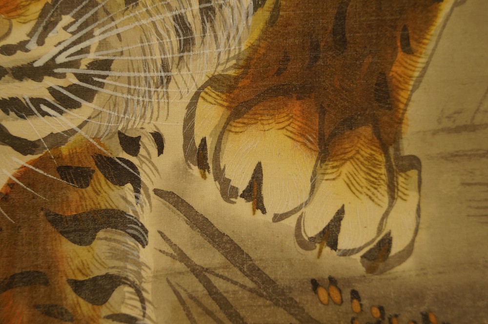 Tiger Kakemono Pinselfuehrung Nahaufnahme 2