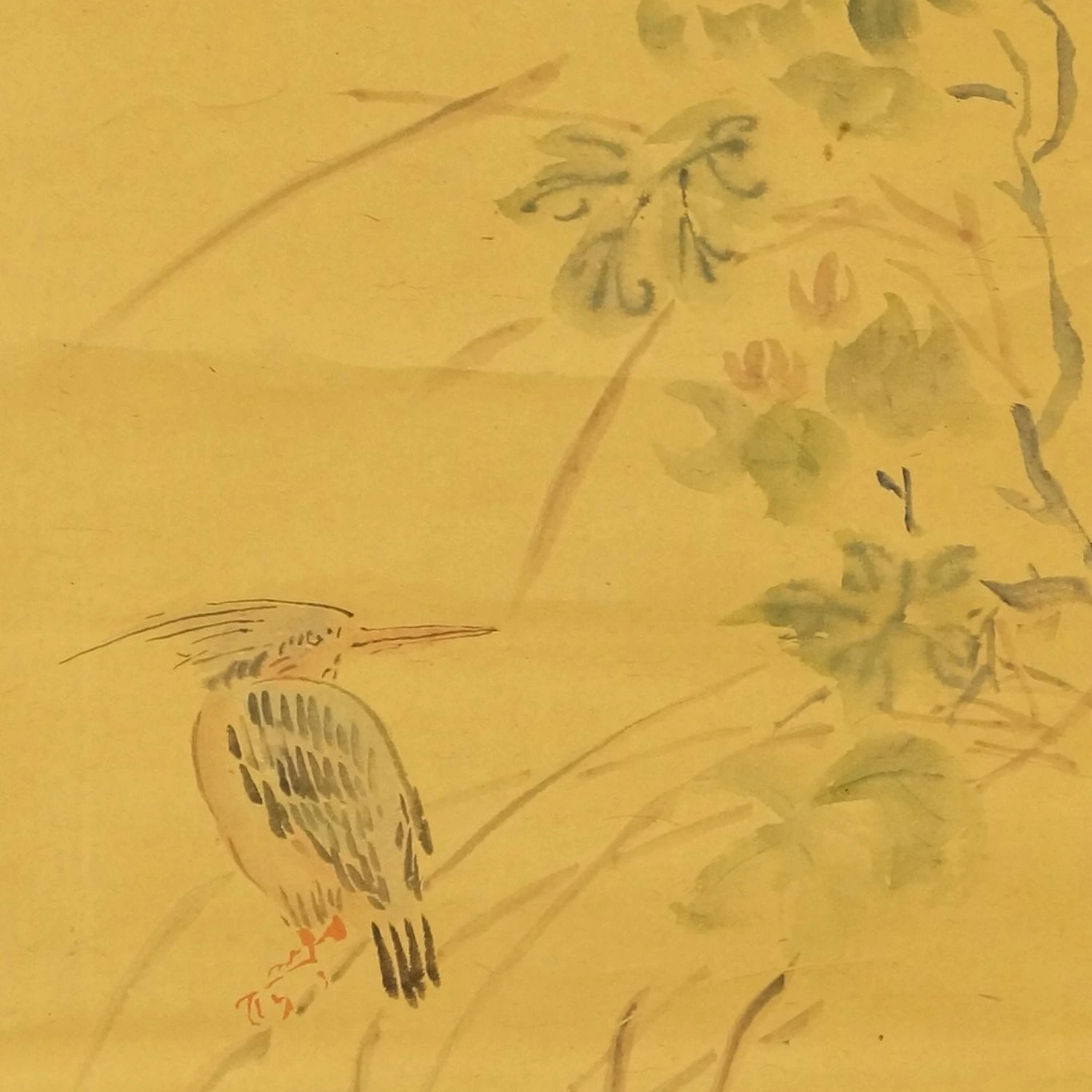 Vogel Kakemono Motiv Nahaufnahme Vorschau