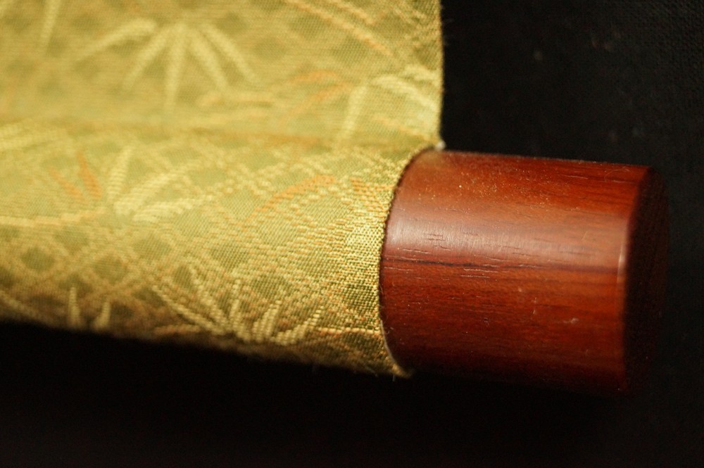 Eje de madera del rollo detalle del rollo 1