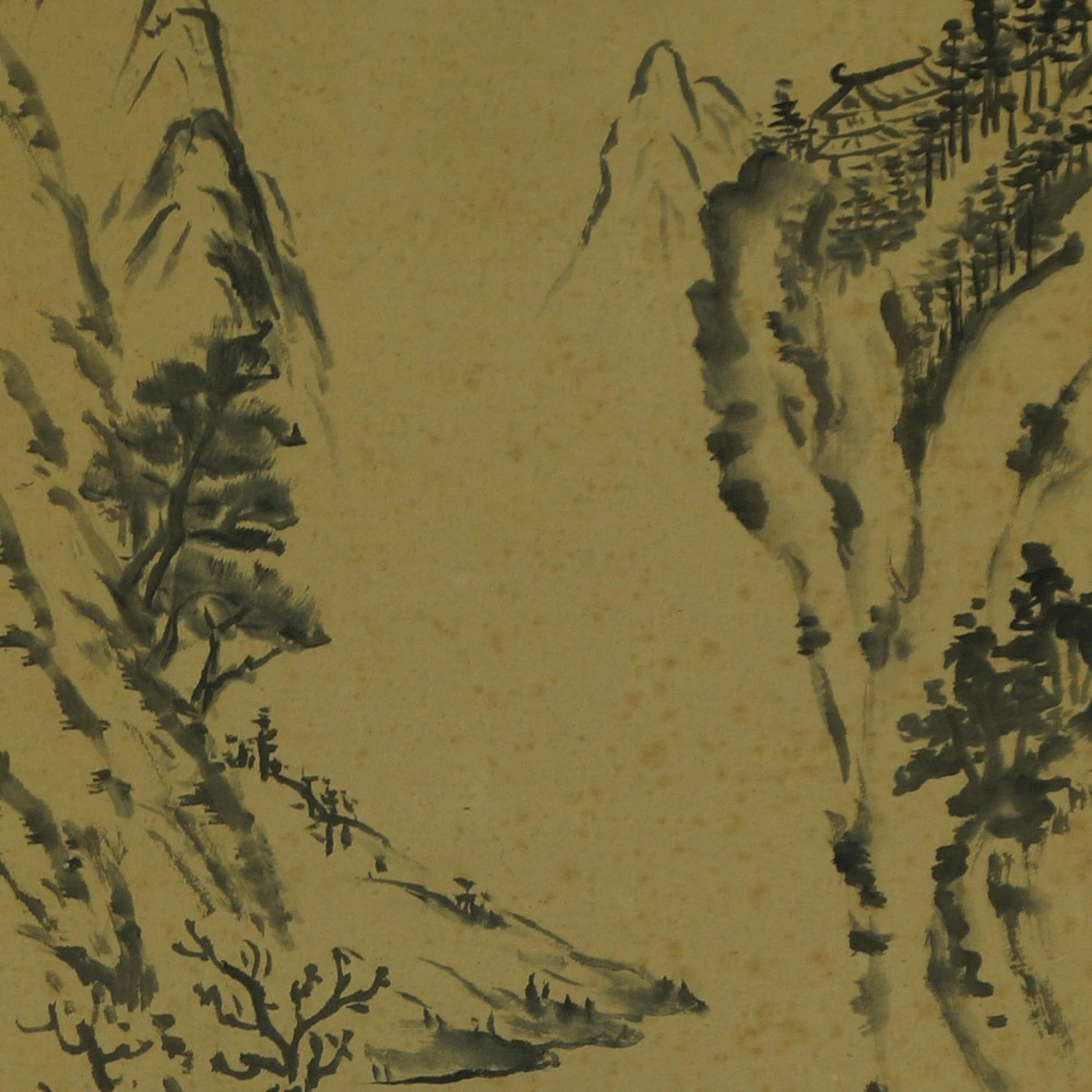 Landschaft Rollbild Kakejiku Kakemono Motiv Nahaufnahme Vorschau