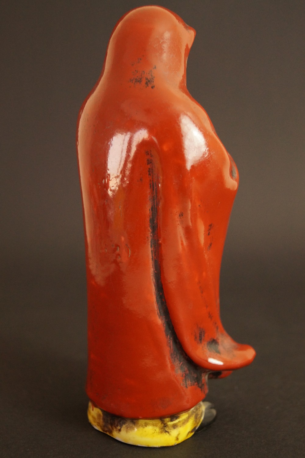 Bodhidharma Daruma Kutani-Figur Rueckansicht 2