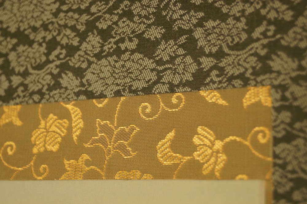 Pfingstrose Kakemono Montierungsdetail