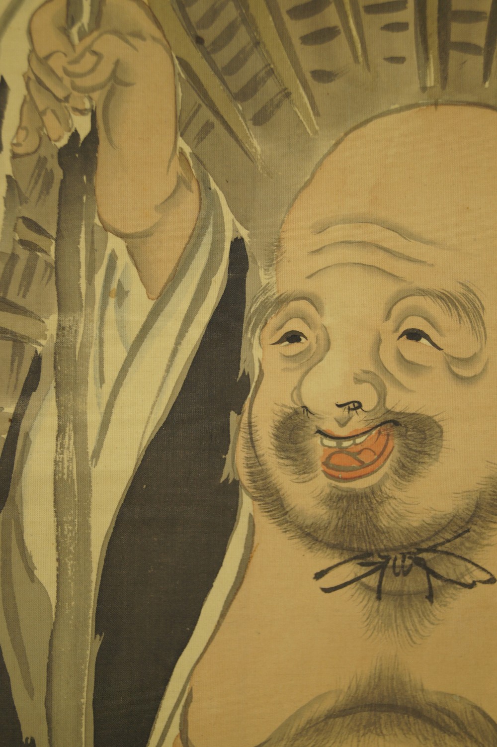 Hotei Rollbild Hotei-Motiv Nahaufnahme 3