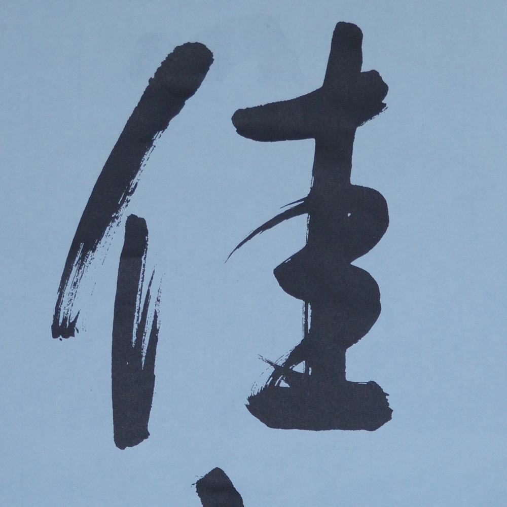 Hanging Scroll Calligraphy Close-Up Preview