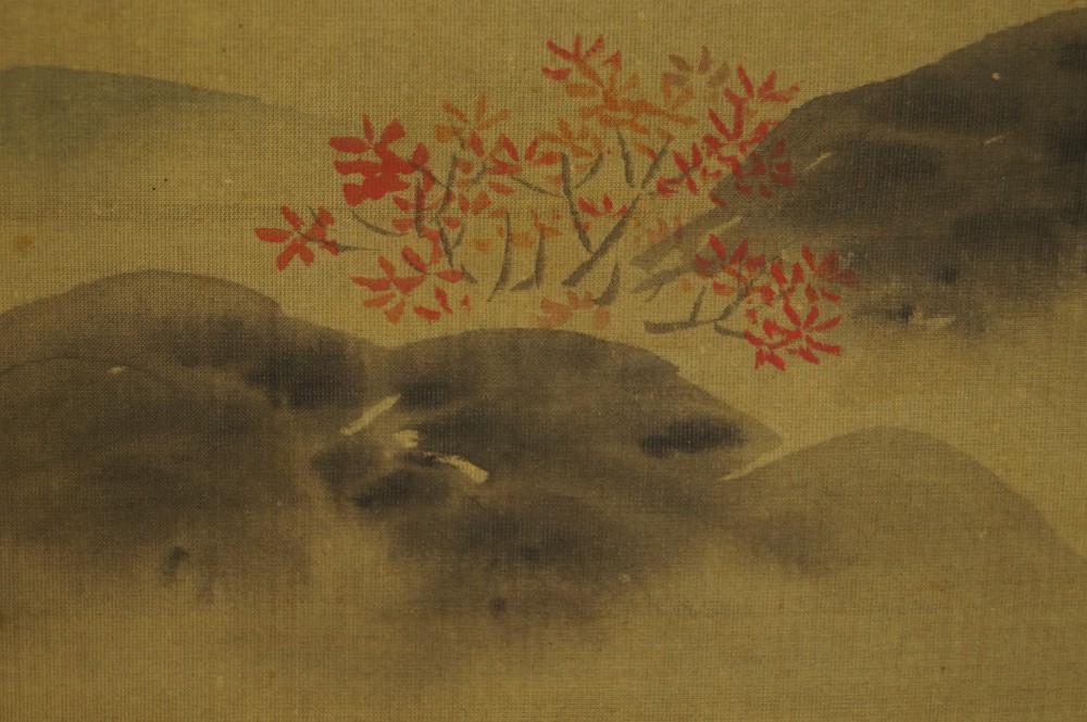 Fuji-san par Kano Ryusetsu motif de la montagne gros plan