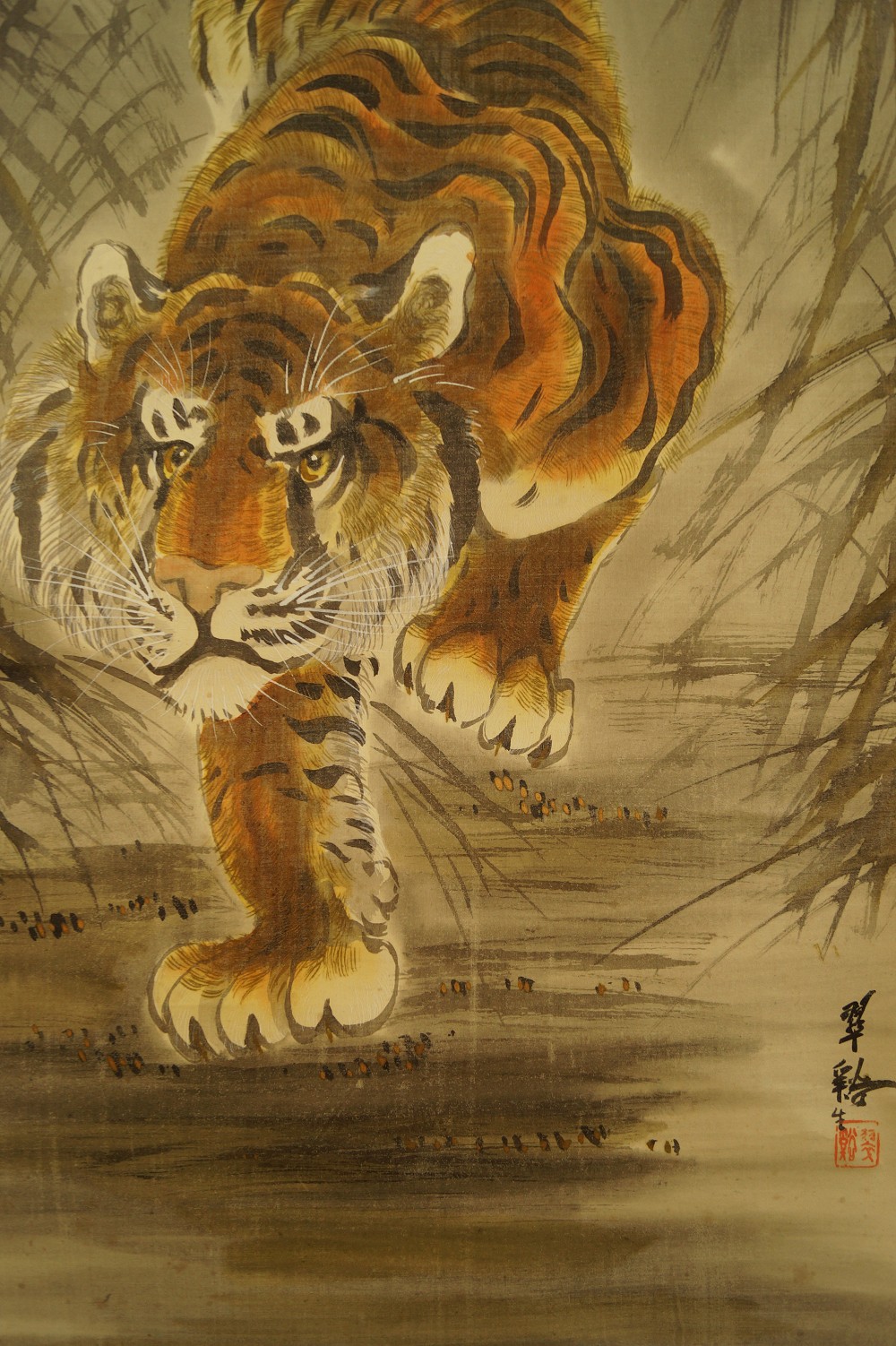 Tiger Kakemono Tigermotiv Nahaufnahme 2