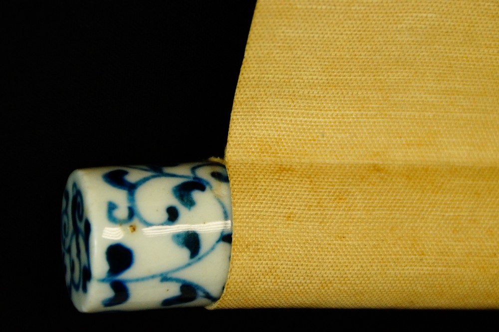 Vogel im Winter Kakemono von Ito Keisui Rollendetail