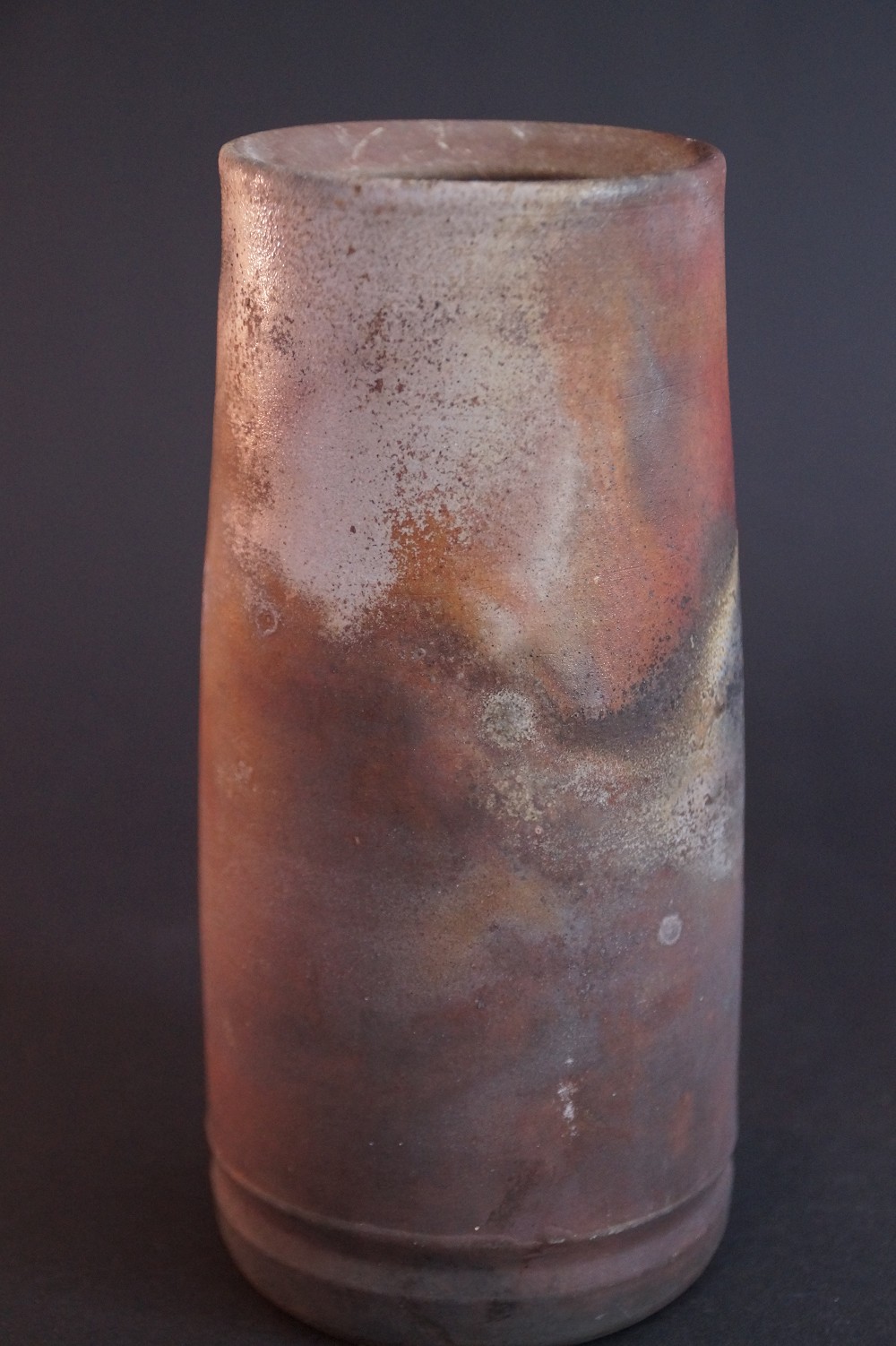 Vaso in ceramica di Bizen di Toho vista laterale 3