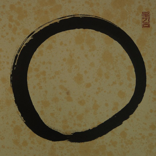 Enso Kakemono von Fukumoto Sekisho Motiv Nahaufnahme Vorschau