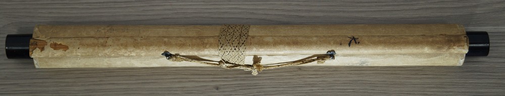 Hundewelpen im Gras Kakemono zusammengerollt