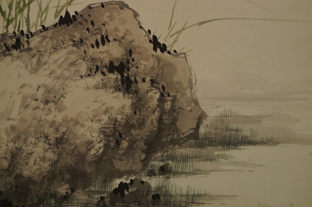 Zwei Schildkroeten von Shogetsu Landschaft Nahaufnahme 2