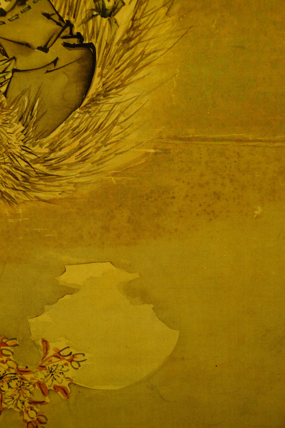 Ladron nocturno kakemono paisaje en primer plano