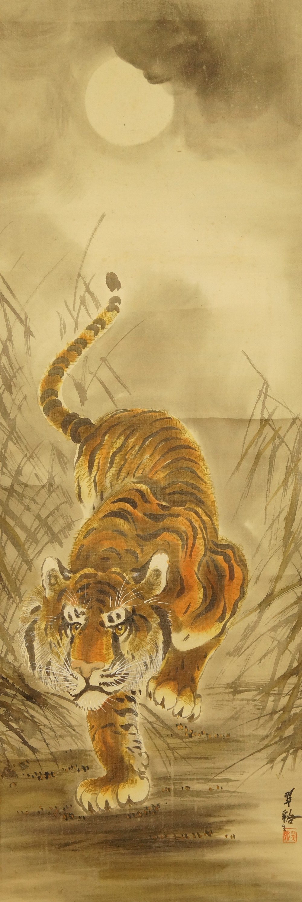 Tiger Kakemono Gesamtmotiv ohne Rahmung