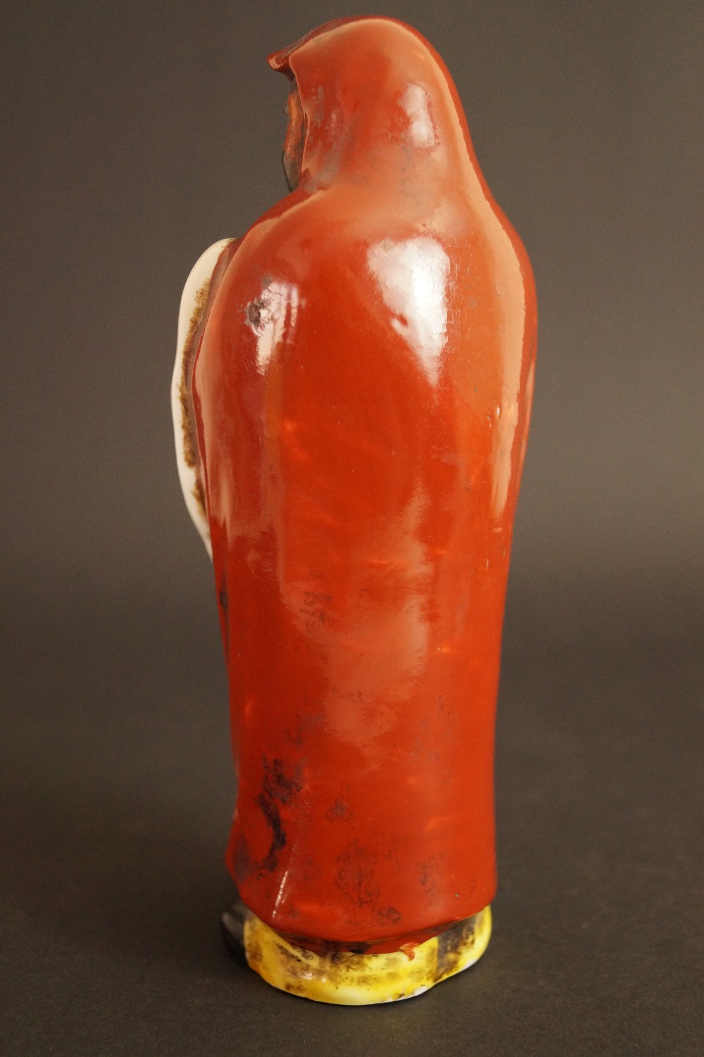 Bodhidharma Daruma Kutani-Figur Rueckansicht