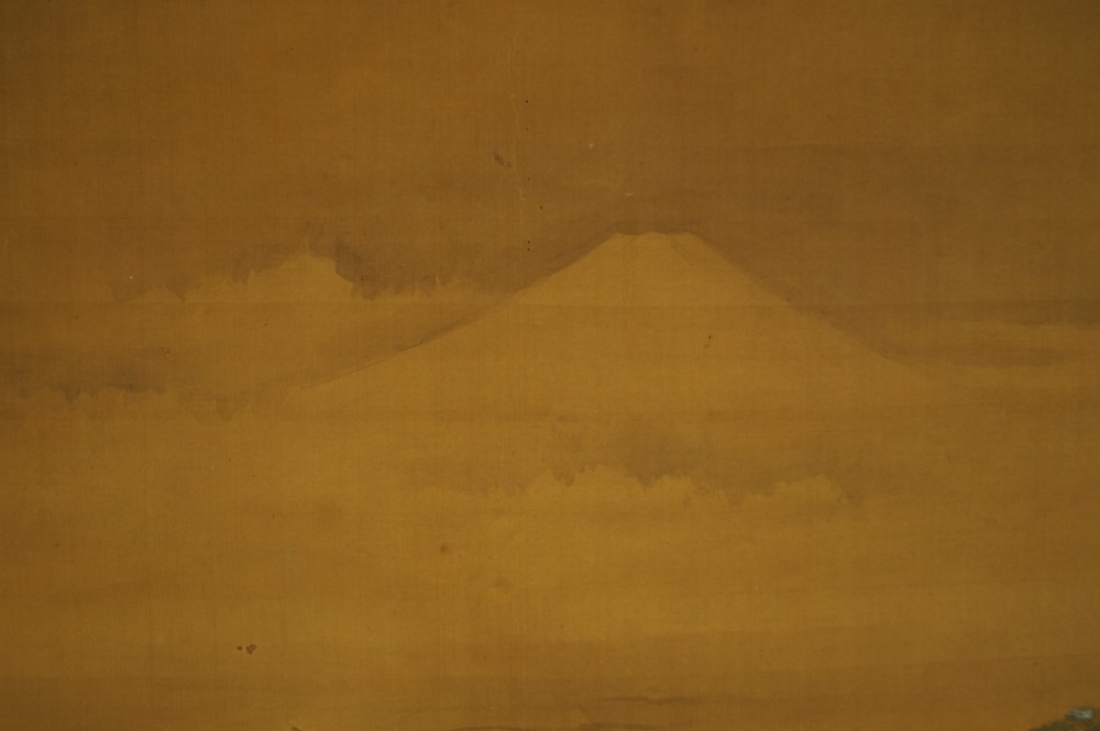 Mount Fuji Behind Pine Hill by Kano Naganobu Fuji Motif Close-Up