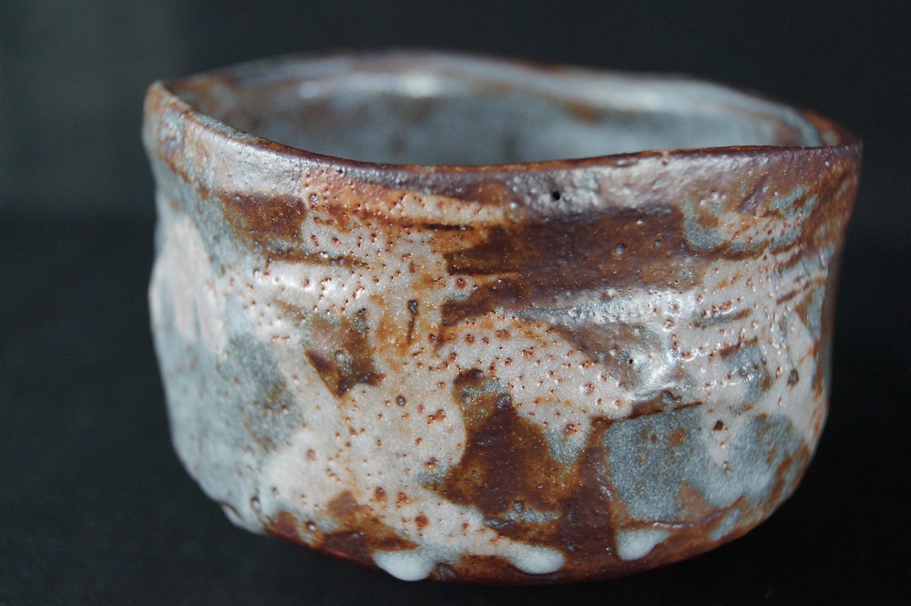 Chawan Shino Keramik Rueckansicht