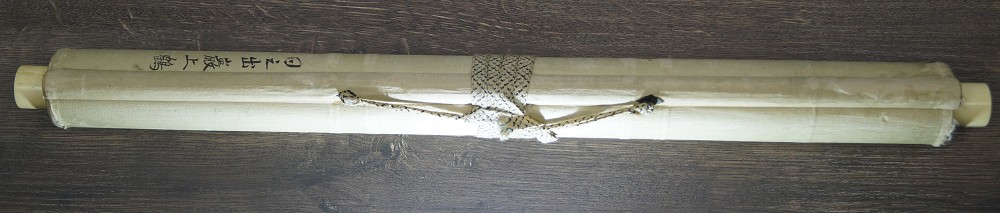 Kraniche Rollbild Kakemono zusammengerollt