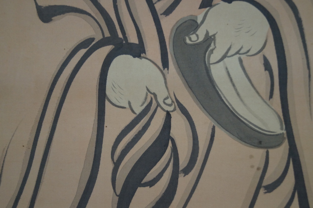 Bodhidharma Haende mit Nyoi-Zepter Nahaufnahme