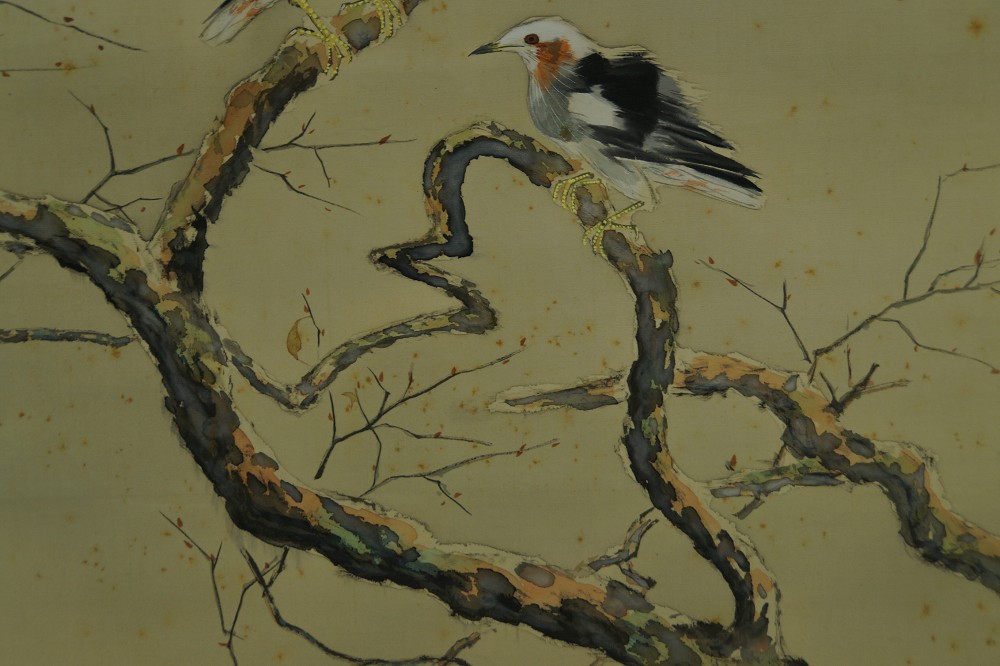 Kalter Himmel von Hosen Higashihara Vogel Motiv Nahaufnahme 1