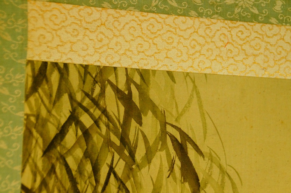 Weide im Mondlicht von Yukawa Shodo Montierungsdetail