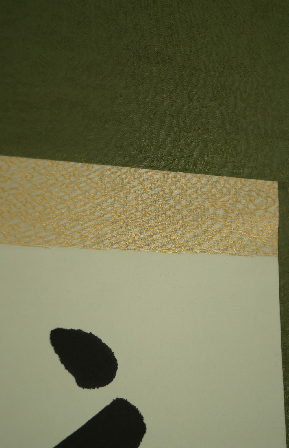 Kalligrafie Rollbild Kakemono Montierungsdetail
