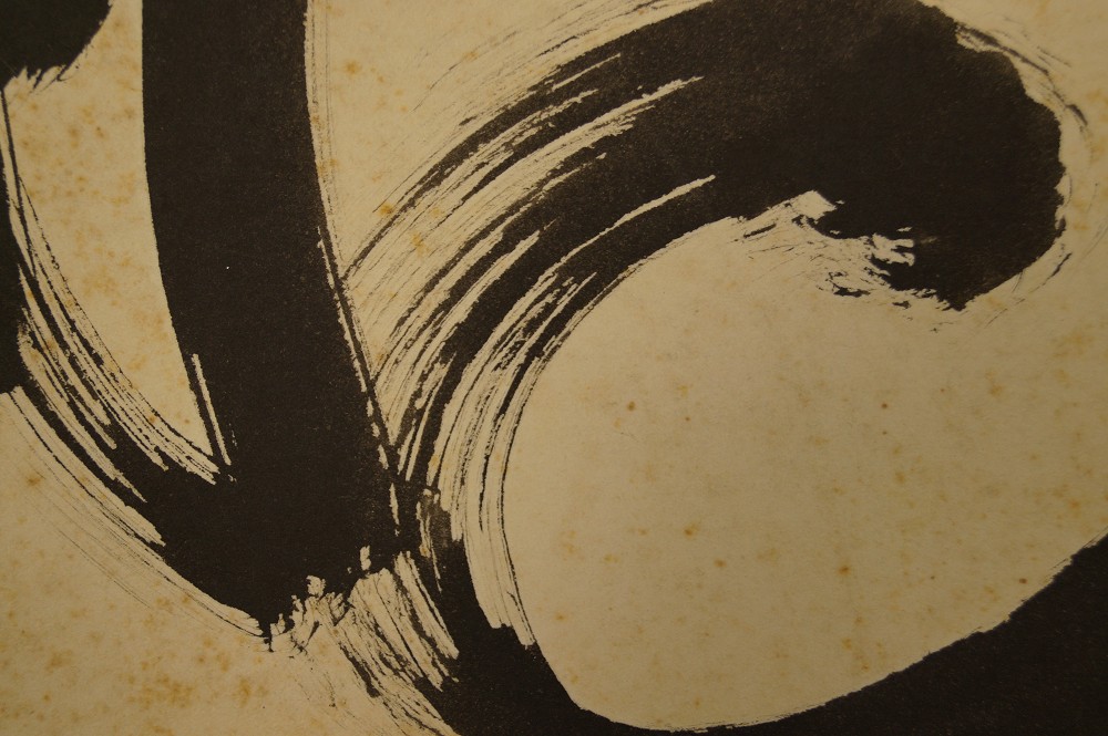 Shikishi Calligraphy Bright Light Brushwork Close-Up 2