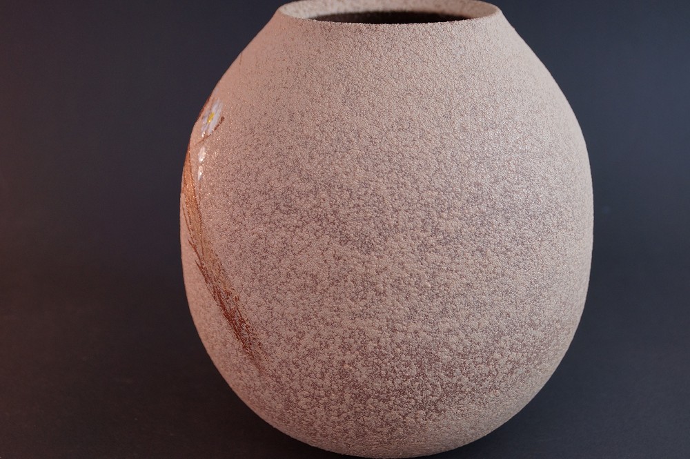 Shigaraki Vase von Kaoru Ohara Rueckansicht