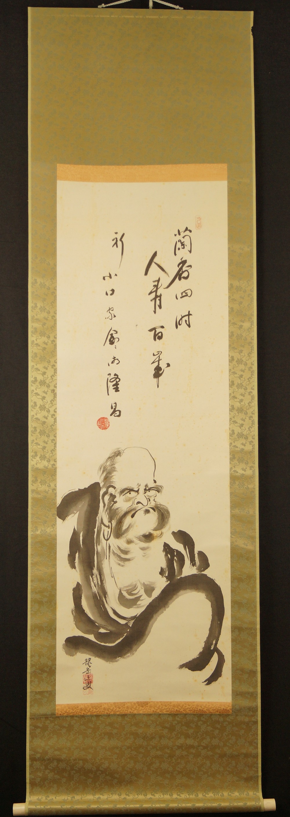 Bodhidharma Rollbild Gesamtansicht
